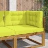 Coussin de canapé d'extérieur 3 pcs Vert Polyester 532490532490