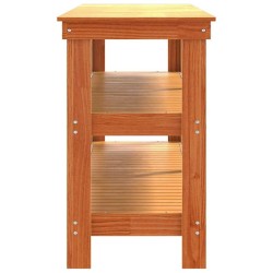 Établi avec étagère Brun cire 181,5 x 50 x 80 cm Pin massif 532491532491