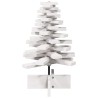 Arbre de Noël en bois pour décoration blanc 60 cm pin massif 532492532492