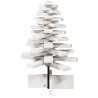 Arbre de Noël en bois pour décoration blanc 60 cm pin massif 532492532492
