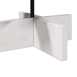Arbre de Noël en bois pour décoration blanc 60 cm pin massif 532492532492