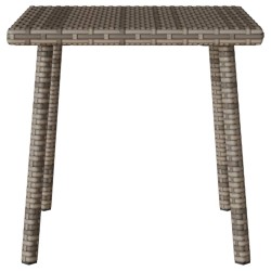 Table basse de jardin rectangulaire gris 40x40x37 cm rotin 532493532493