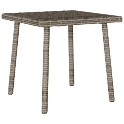 Table basse de jardin rectangulaire gris 40x40x37 cm rotin 532493532493