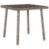 Table basse de jardin rectangulaire gris 40x40x37 cm rotin 532493532493
