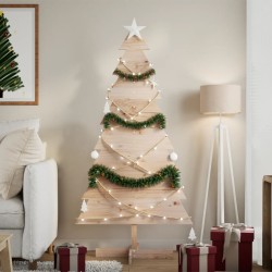 Arbre de Noël en bois pour décoration 150 cm bois massif de pin 532500532500