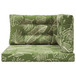 Coussin de canapé d'extérieur 3 pcs Modèle feuille Polyester 532501532501