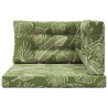 Coussin de canapé d'extérieur 3 pcs Modèle feuille Polyester 532501532501