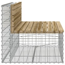 Banc de jardin design gabion 103x70x65 cm bois de pin imprégné 532505532505