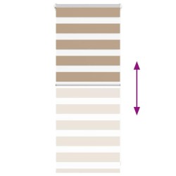 Store zèbre marron sable largeur du tissu 60,9 cm polyester 532514532514