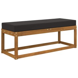 Coussin de Siège d'Extérieur Noir 111,5 x 40 x 8 cm 532517532517