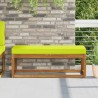Coussin de Siège d'Extérieur Vert 111,5 x 40 x 8 cm 532519532519