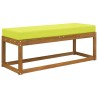Coussin de Siège d'Extérieur Vert 111,5 x 40 x 8 cm 532519532519