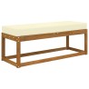 Coussin de Siège d'Extérieur Crème 115 x 40 x 8 cm 532524532524