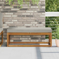 Coussin de Siège d'Extérieur Gris 111,5 x 40 x 8 cm 532526532526