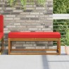 Coussin de Siège d'Extérieur Rouge 111,5 x 40 x 8 cm 532528532528