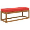 Coussin de Siège d'Extérieur Rouge 111,5 x 40 x 8 cm 532528532528