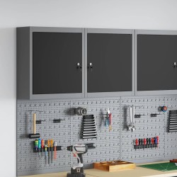 Armoire à outils avec étagère Noir et gris 50 x 20 x 55 cm 532530532530