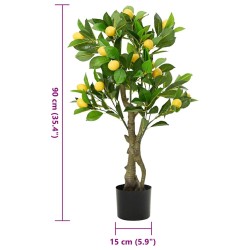 Citronnier artificiel 234 feuilles 90 cm vert 532532532532
