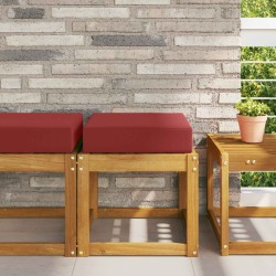 Coussin de Siège d'Extérieur Bordeaux 40 x 40 x 8 cm 532537532537