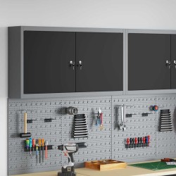 Armoire à outils avec étagère Noir et gris 100 x 20 x 55 cm 532542532542