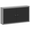 Armoire à outils avec étagère Noir et gris 100 x 20 x 55 cm 532542532542