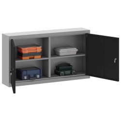 Armoire à outils avec étagère Noir et gris 100 x 20 x 55 cm 532542532542