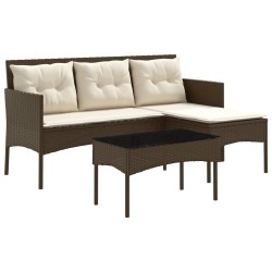 Ensemble de canapé de jardin avec coussin 2 pcs polyrotin 532545532545
