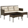 Ensemble de canapé de jardin avec coussin 2 pcs polyrotin 532545532545