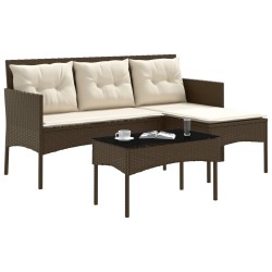 Ensemble de canapé de jardin avec coussin 2 pcs polyrotin 532545532545