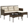 Ensemble de canapé de jardin avec coussin 2 pcs polyrotin 532545532545