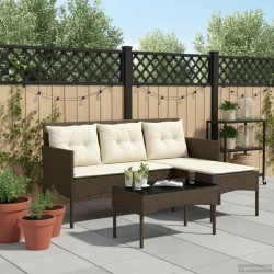 Ensemble de canapé de jardin avec coussin 2 pcs polyrotin 532545532545