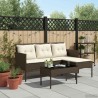 Ensemble de canapé de jardin avec coussin 2 pcs polyrotin 532545532545