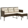 Ensemble de canapé de jardin avec coussin 2 pcs polyrotin 532545532545