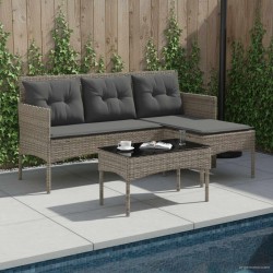 Ensemble de canapé de jardin avec coussin 2 pcs polyrotin 532547532547