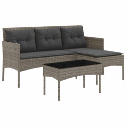 Ensemble de canapé de jardin avec coussin 2 pcs polyrotin 532547532547