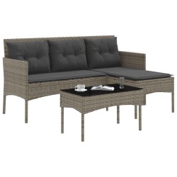 Ensemble de canapé de jardin avec coussin 2 pcs polyrotin 532547532547