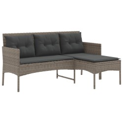 Ensemble de canapé de jardin avec coussin 2 pcs polyrotin 532547532547