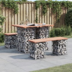 Table de jardin Gabion Design 100x70x72 cm Bois massif Douglas 532550532550