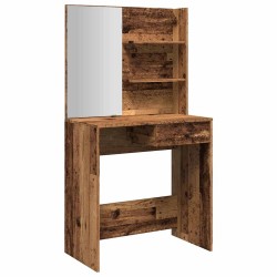 Coiffeuse avec miroir vieux bois 74,5x40x141 cm 532555532555