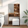 Coiffeuse avec miroir vieux bois 74,5x40x141 cm 532555532555