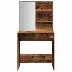 Coiffeuse avec miroir vieux bois 74,5x40x141 cm 532555532555