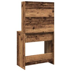 Coiffeuse avec miroir vieux bois 74,5x40x141 cm 532555532555