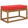 Coussin de Siège d'Extérieur Rouge 80 x 40 x 8 cm 532556532556