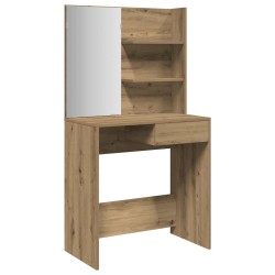 Coiffeuse avec miroir chêne artisanal 74,5x40x141 cm 532557532557