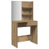 Coiffeuse avec miroir chêne artisanal 74,5x40x141 cm 532557532557