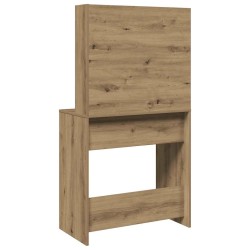 Coiffeuse avec miroir chêne artisanal 74,5x40x141 cm 532557532557