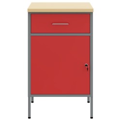 Établi Rouge et Gris 50 x 55 x 85 cm Bois d'ingénierie et acier 532560532560