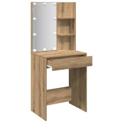 Coiffeuse avec LED chêne artisanal 60x40x140 cm 532563532563