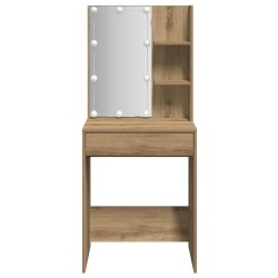 Coiffeuse avec LED chêne artisanal 60x40x140 cm 532563532563