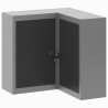 Armoire à outils avec étagère Noir et gris 55 x 55 x 55 cm 532568532568